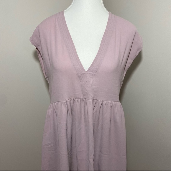 Wilfred Dresses & Skirts - Wilfred Aritzia Lavender V-Neck Tunic Dress Small